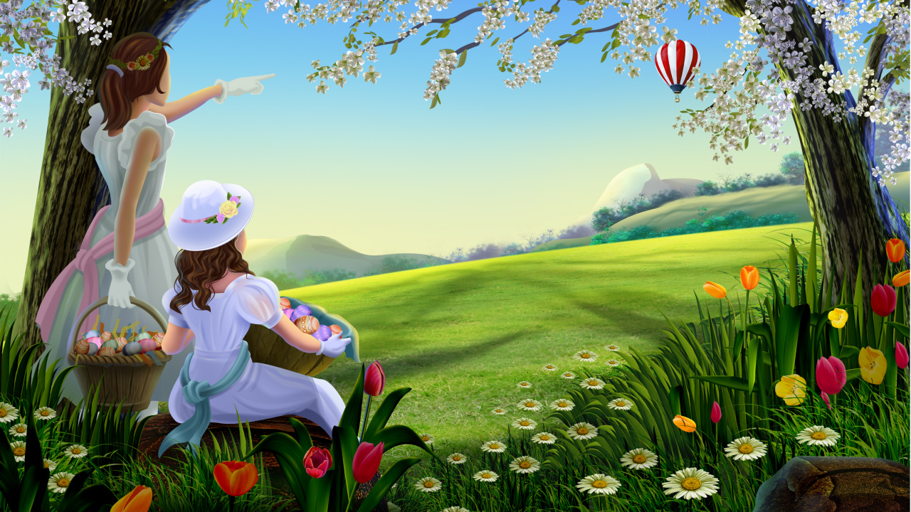 Nature, Spring, Meadow, Plant, Tree. Wallpaper in 1280x720 Resolution