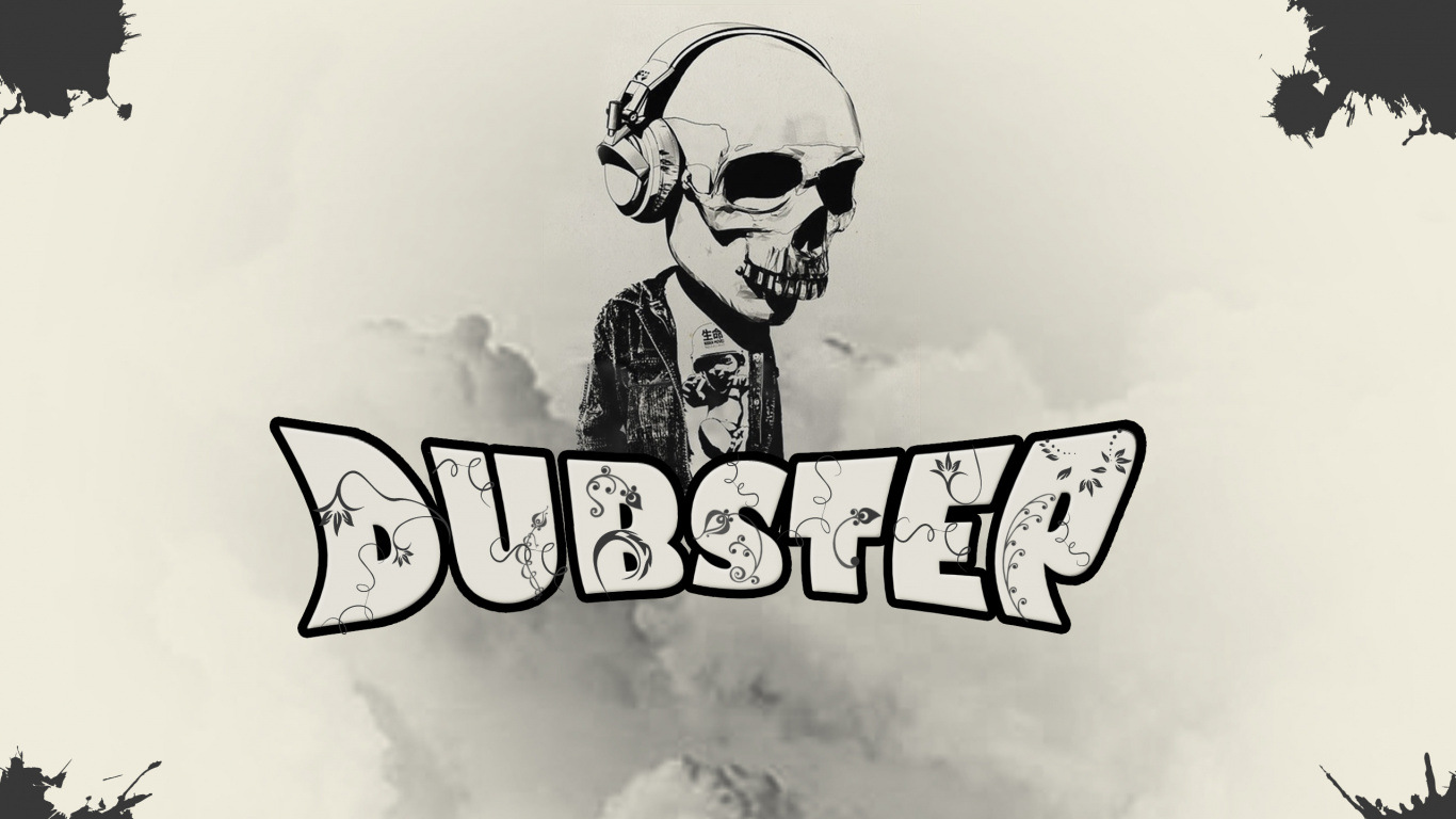 Drawing, Dubstep, Graphic Design, Illustration, Text. Wallpaper in 1366x768 Resolution