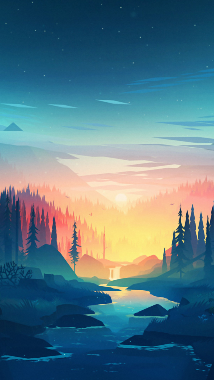 Snow Covered Pine Trees and Mountains During Sunrise. Wallpaper in 750x1334 Resolution