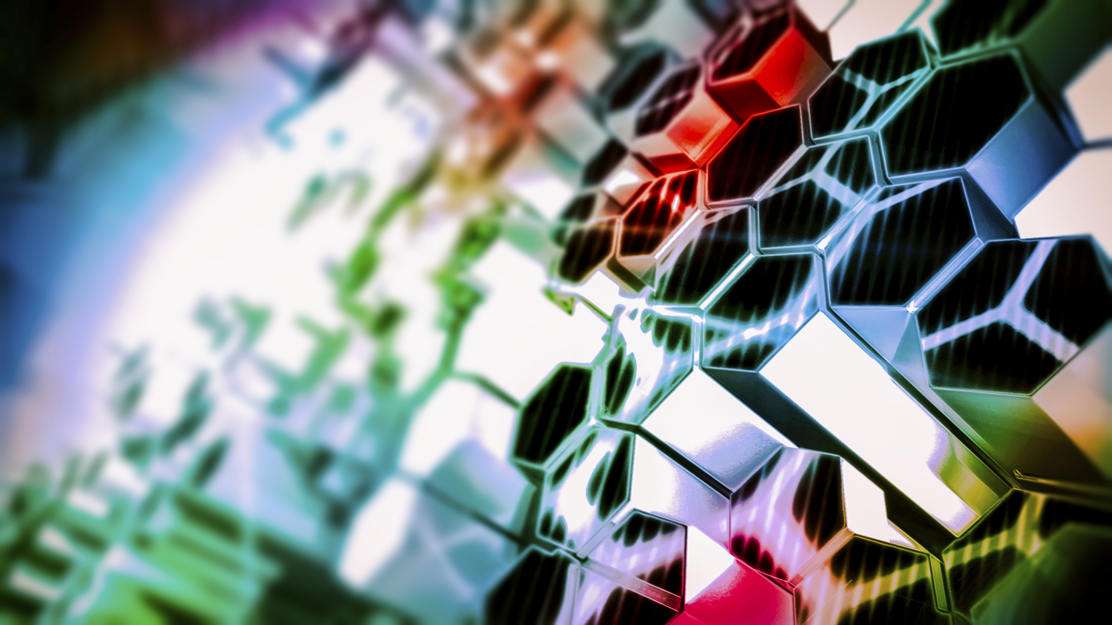 Red and Silver Square Ornament. Wallpaper in 3840x2160 Resolution