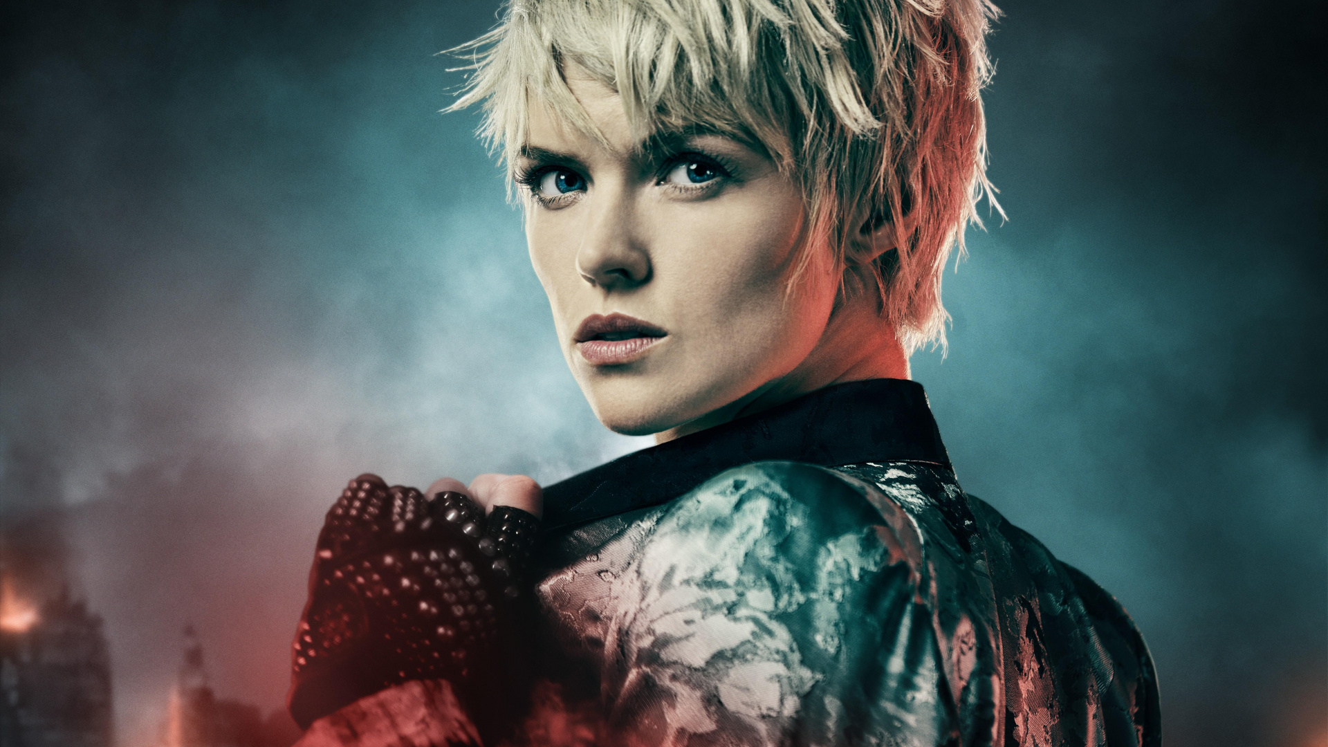 Woman in Red and Black Floral Shirt. Wallpaper in 1920x1080 Resolution