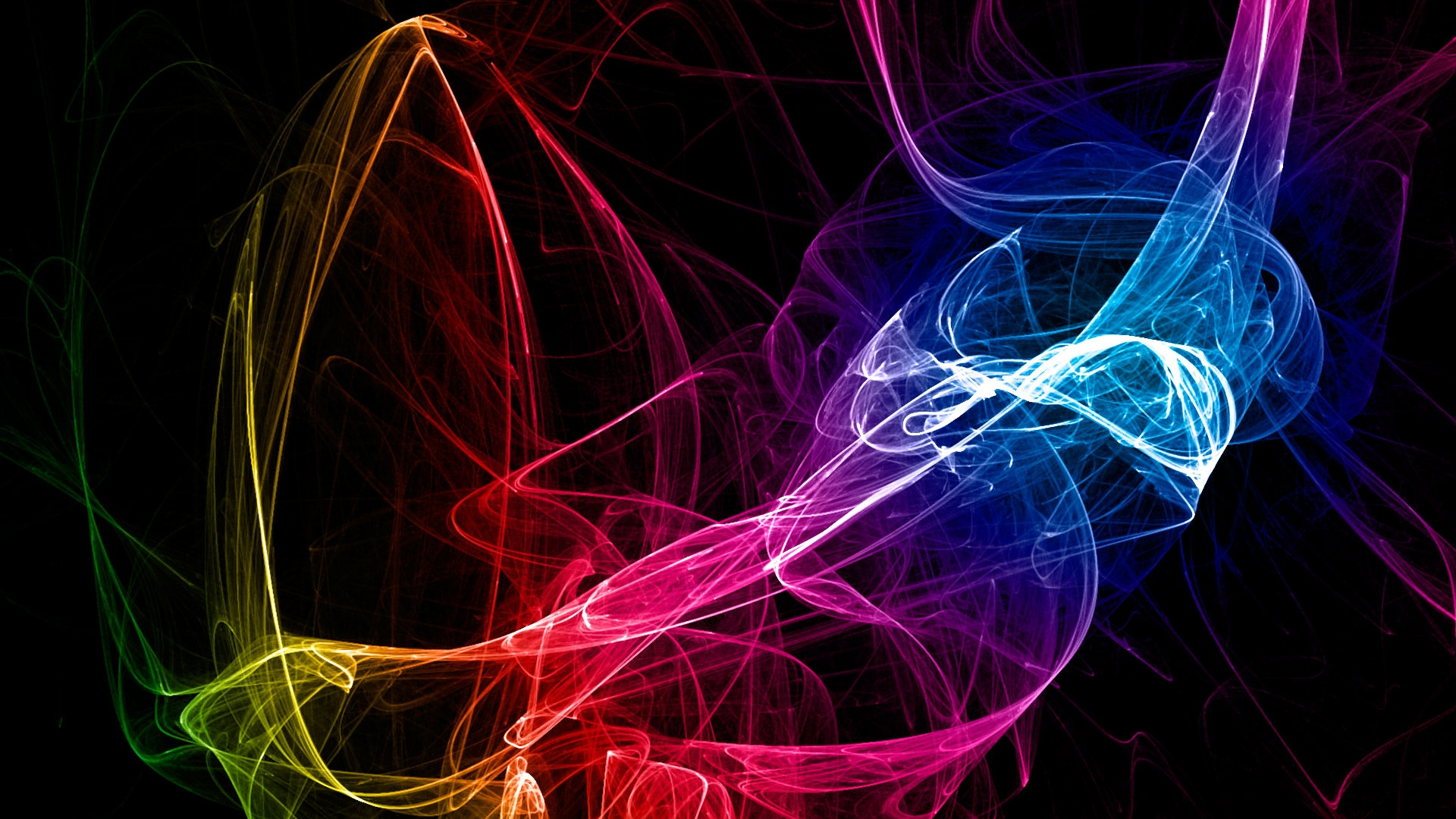 Traînées de Lumière Bleue et Rouge. Wallpaper in 1920x1080 Resolution