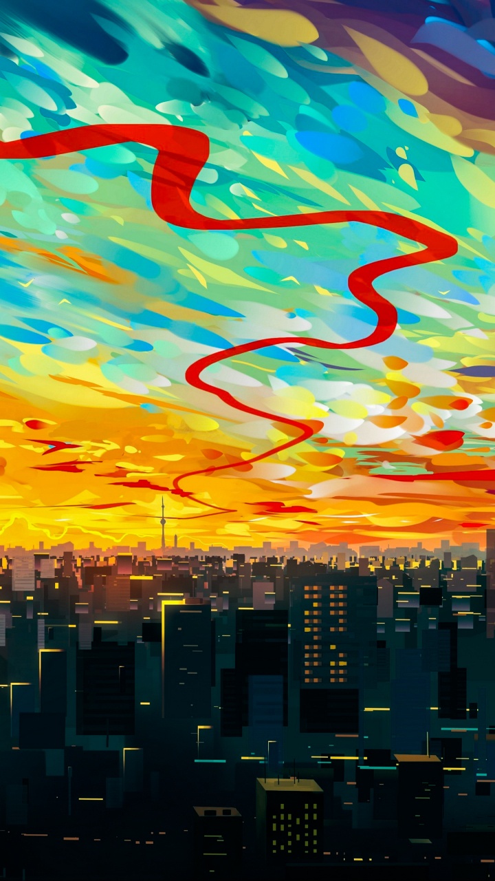 艺术, 性质, 橙色, 城市设计 壁纸 720x1280 允许