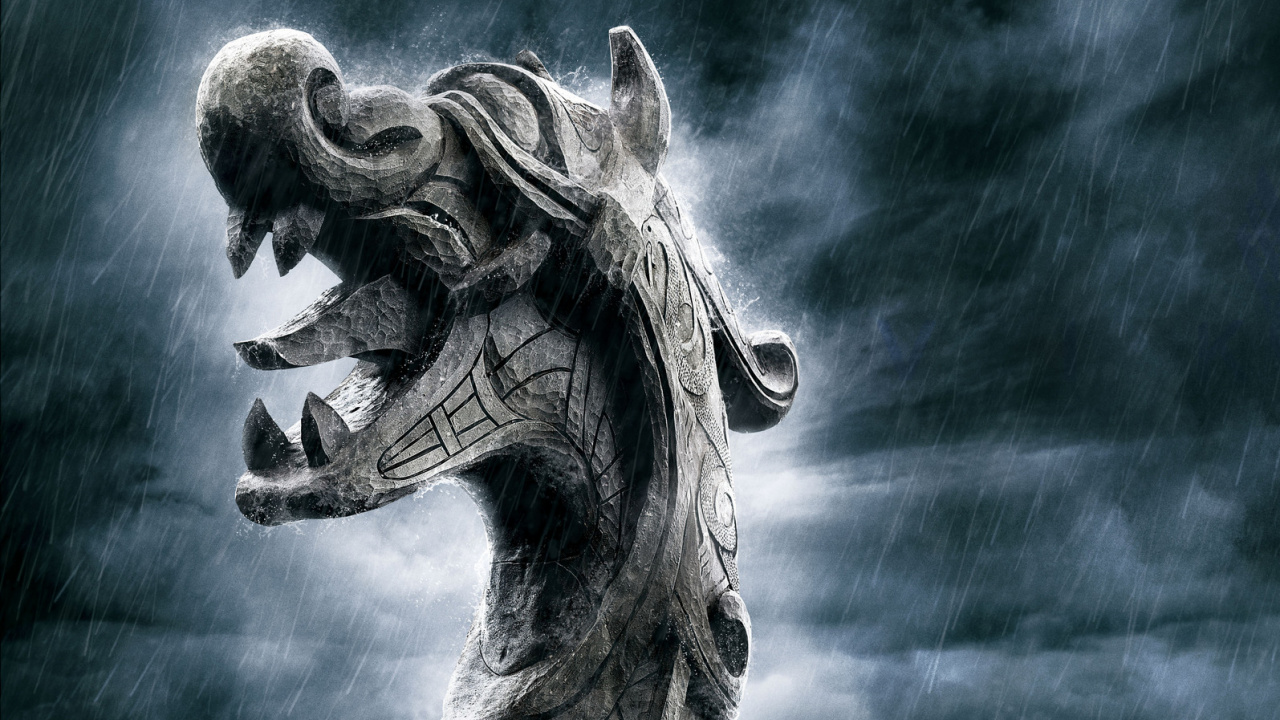 Illustration de Dragon Noir et Blanc. Wallpaper in 1280x720 Resolution