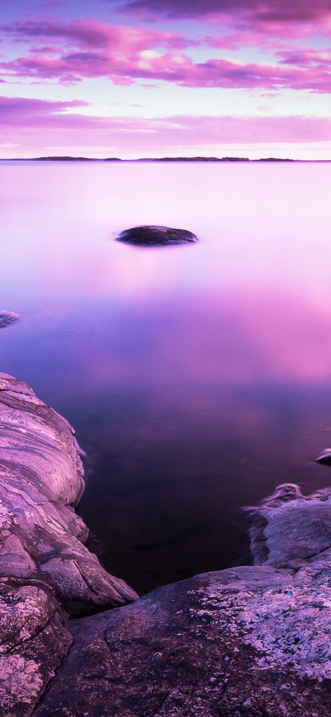 Cuerpo de Agua, Naturaleza, Paisaje Natural, Morado, Mar. Wallpaper in 1125x2436 Resolution