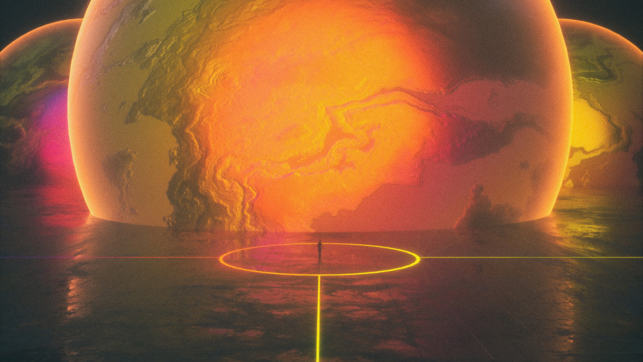 Planète Bleue et Verte Avec Lumière. Wallpaper in 1280x720 Resolution