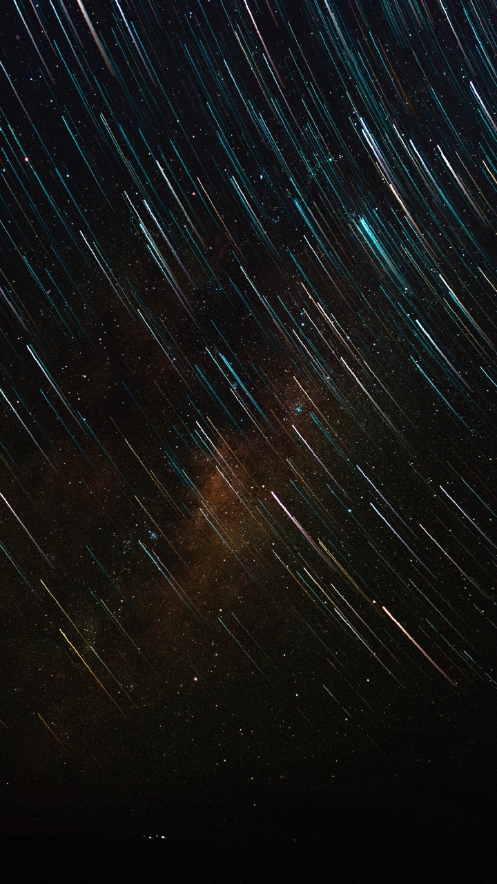 星的踪迹, 明星, 黑色的, 气氛, 空间 壁纸 720x1280 允许