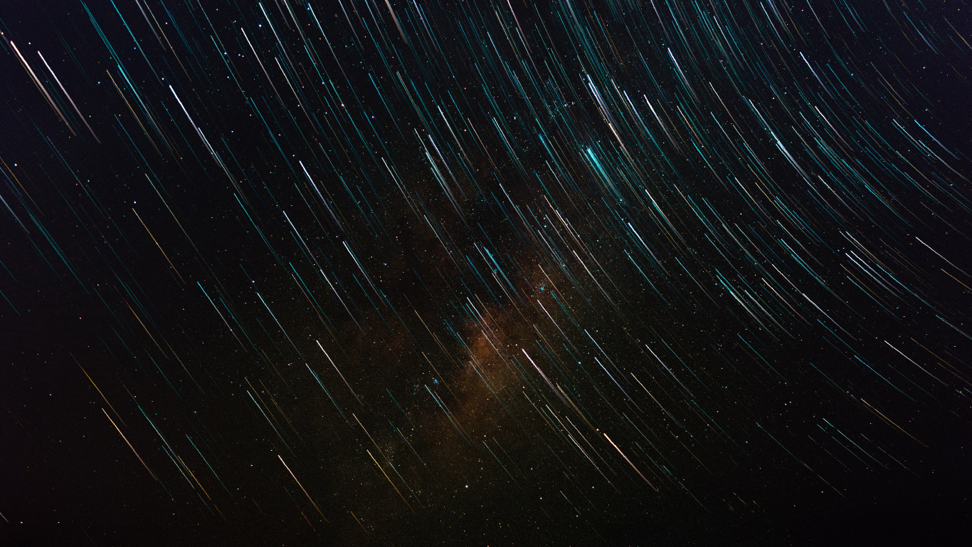 Starry Night Sky Over The Starry Night. Wallpaper in 1366x768 Resolution