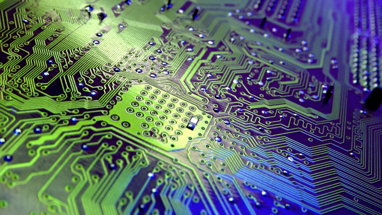 Green and Black Circuit Board. Wallpaper in 1280x720 Resolution