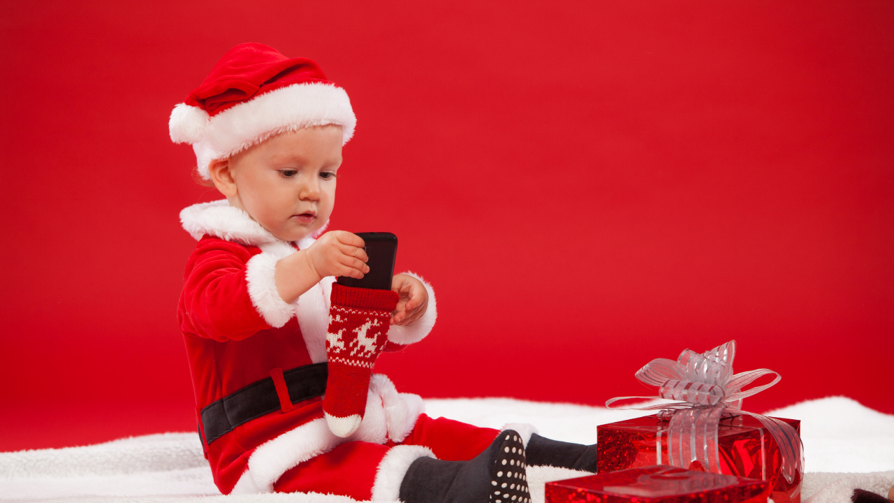 Le Jour De Noël, Santa Claus, Cadeau, Enfant, Ded Moroz. Wallpaper in 1280x720 Resolution