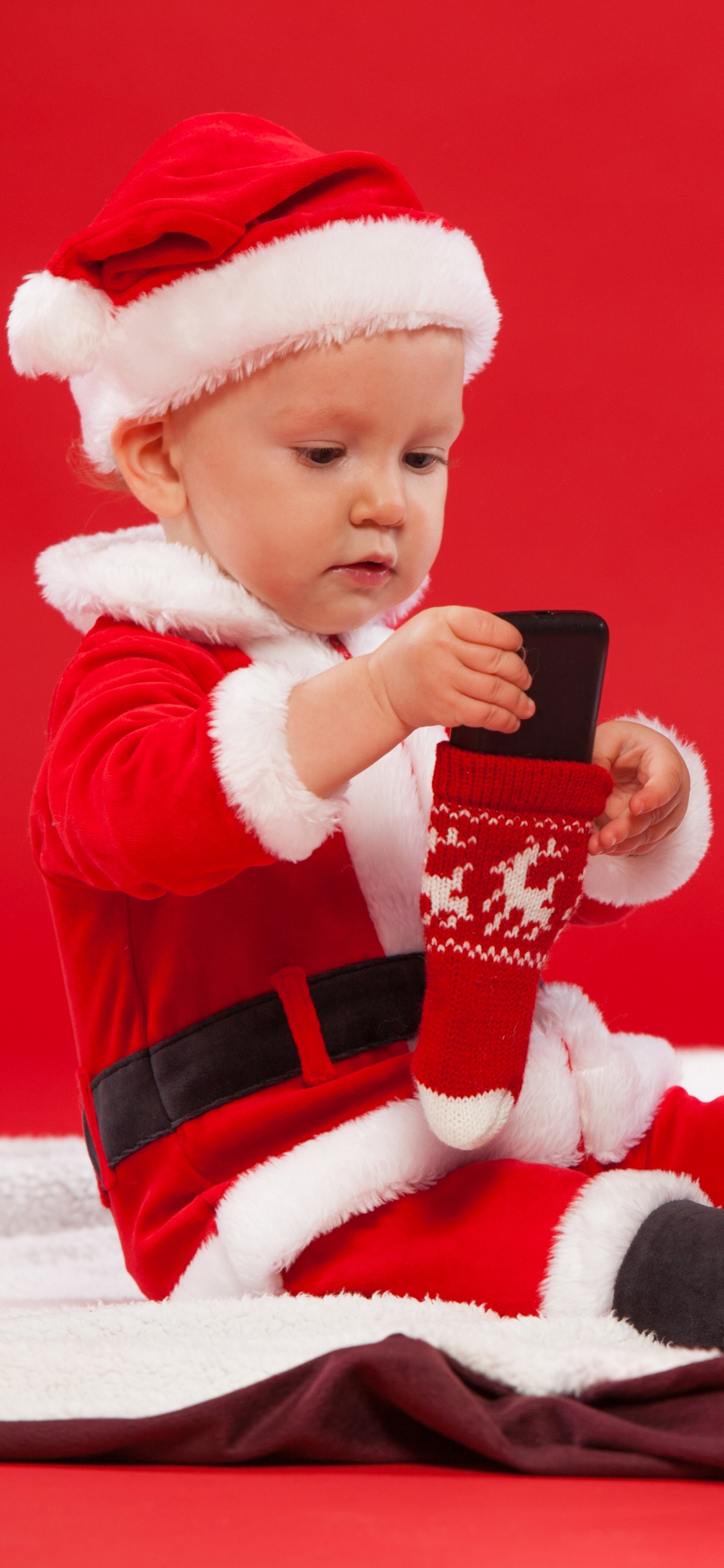 El Día De Navidad, Santa Claus, Regalo, Navidad, Ded Moroz. Wallpaper in 1125x2436 Resolution