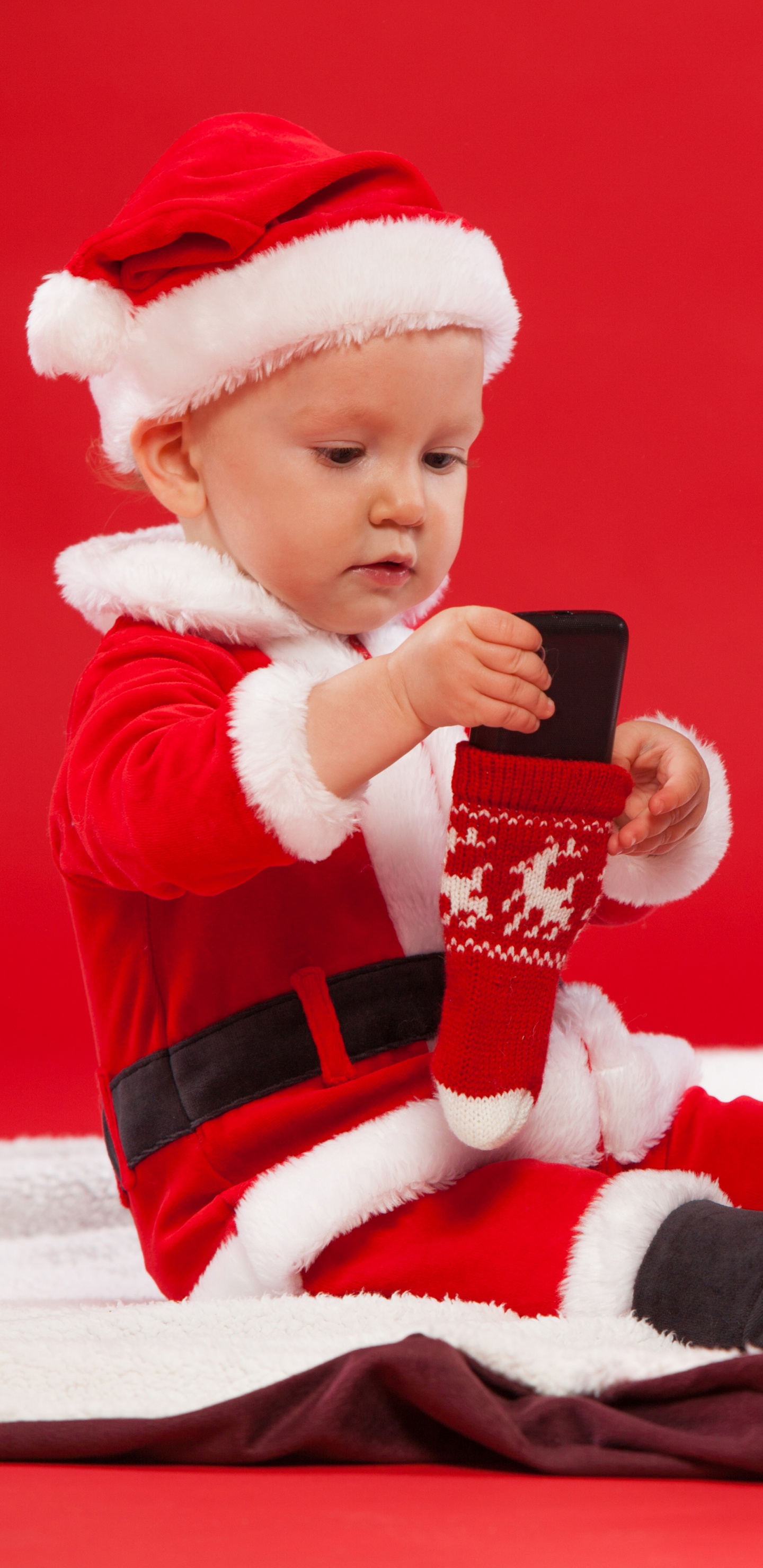 El Día De Navidad, Santa Claus, Regalo, Navidad, Ded Moroz. Wallpaper in 1440x2960 Resolution