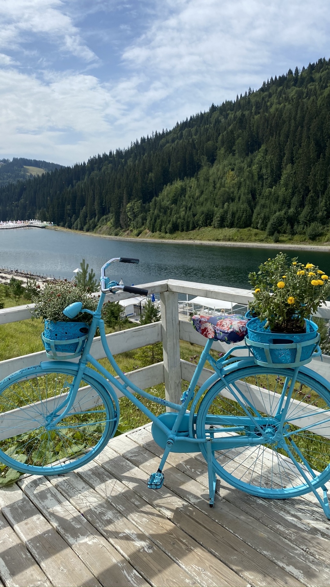 Water, Bicycle, Tourism, Cycling, Mountain Range. Wallpaper in 1080x1920 Resolution