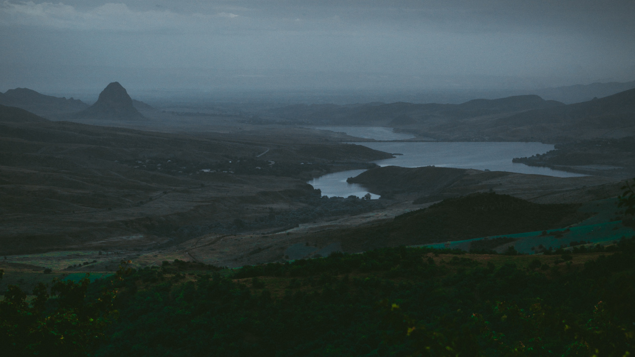 Highland, Green, Atmosphere, Cloud, Horizon. Wallpaper in 1280x720 Resolution