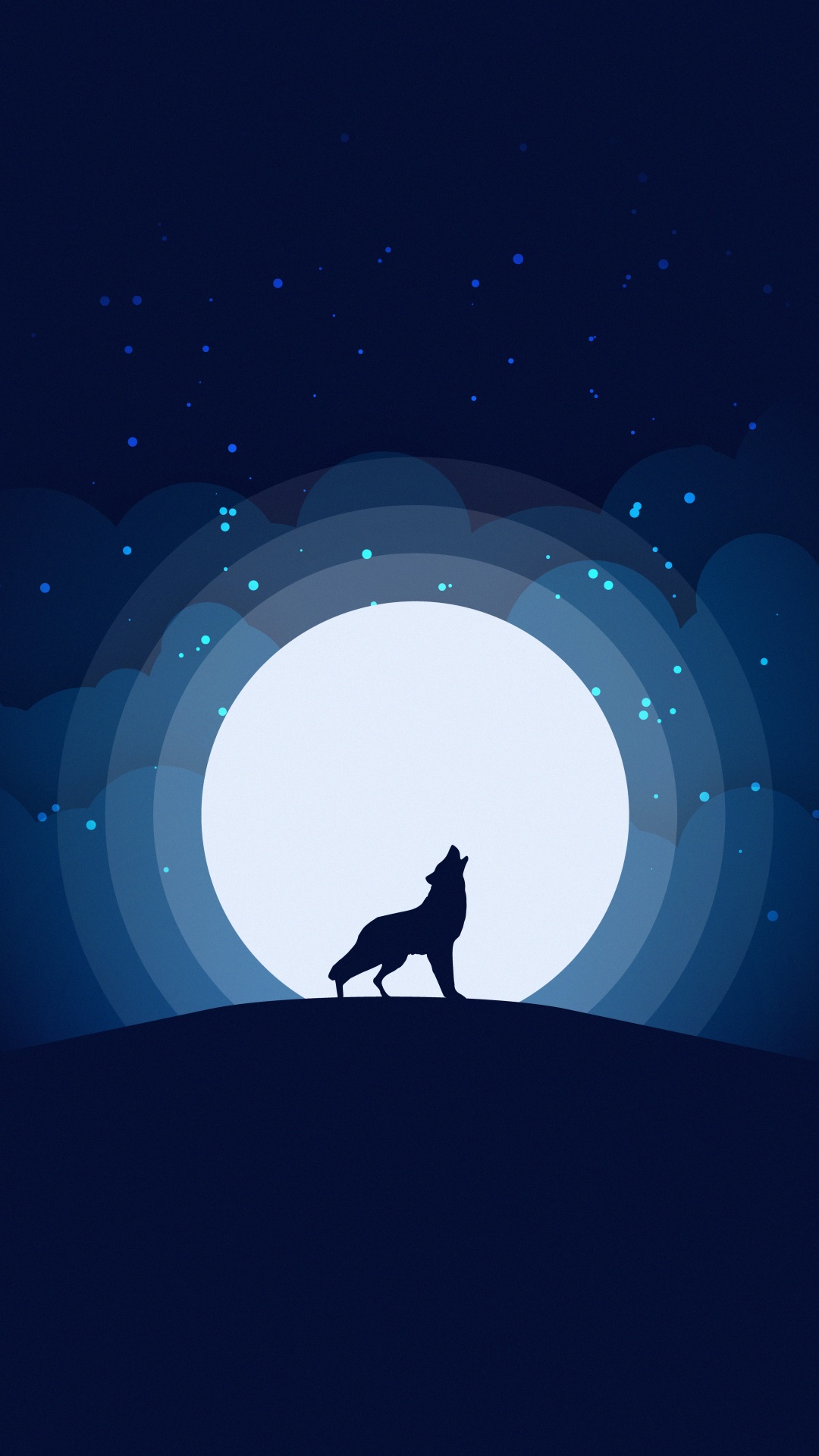 Silhouette Eines Mannes, Der Auf Blauem Und Weißem Licht Steht. Wallpaper in 1080x1920 Resolution