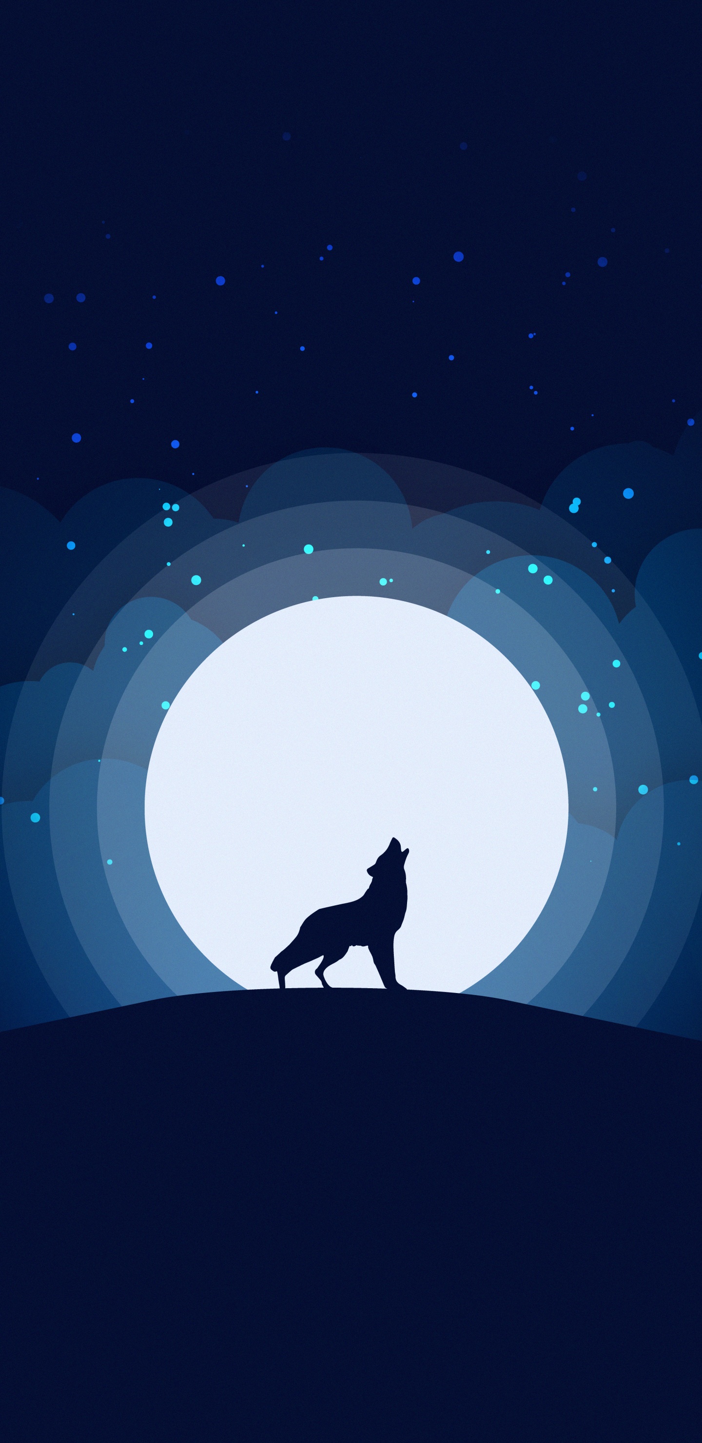 Silhouette D'homme Debout Sur la Lumière Bleue et Blanche. Wallpaper in 1440x2960 Resolution