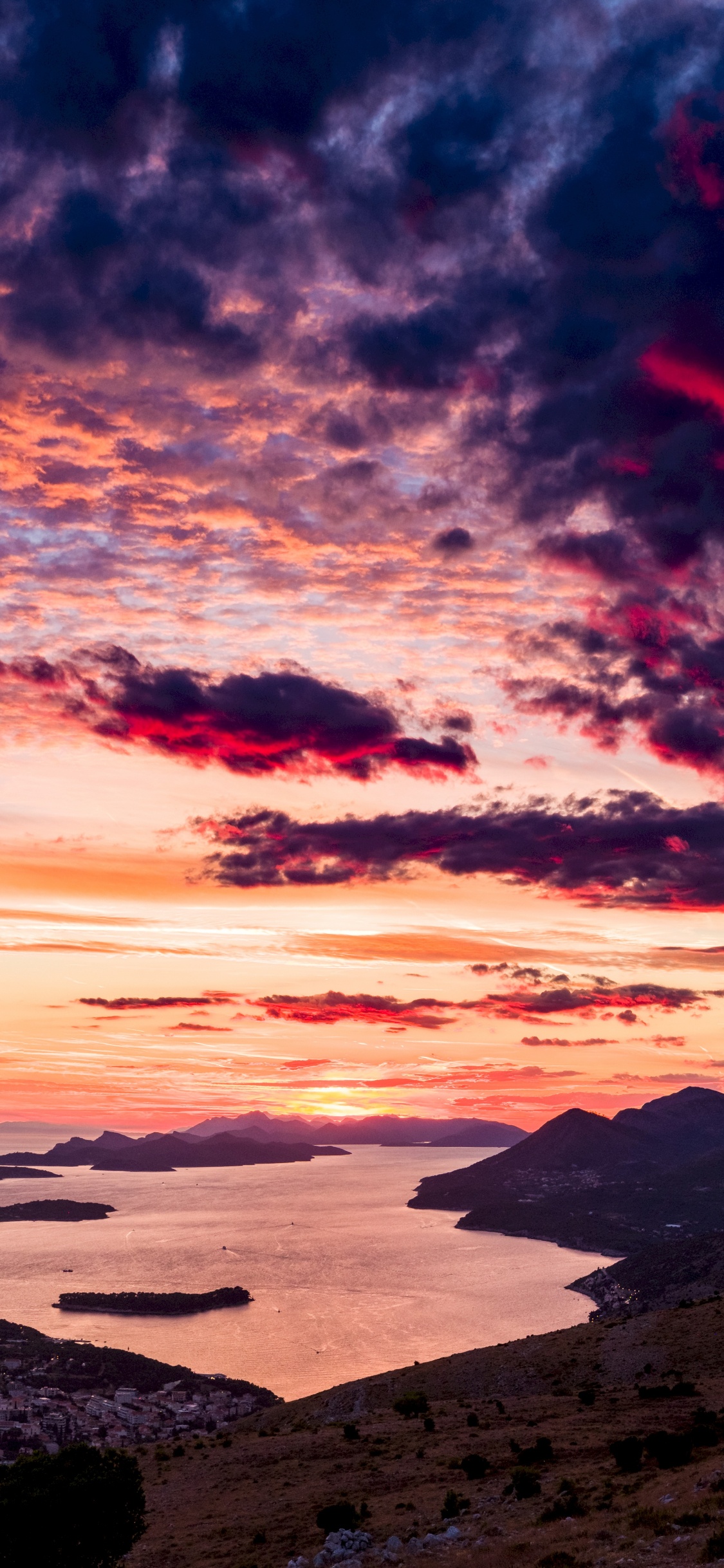 ALGUNA COSA, Afterglow, Naturaleza, Puesta, Paisaje Natural. Wallpaper in 1125x2436 Resolution