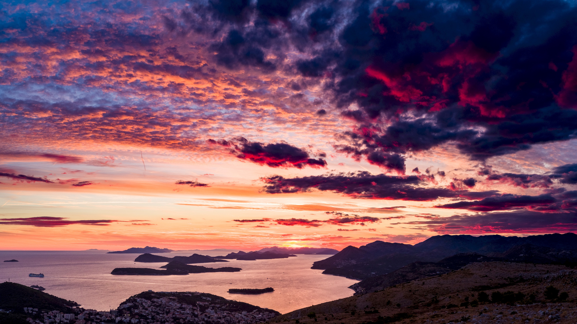 ALGUNA COSA, Afterglow, Naturaleza, Puesta, Paisaje Natural. Wallpaper in 1920x1080 Resolution