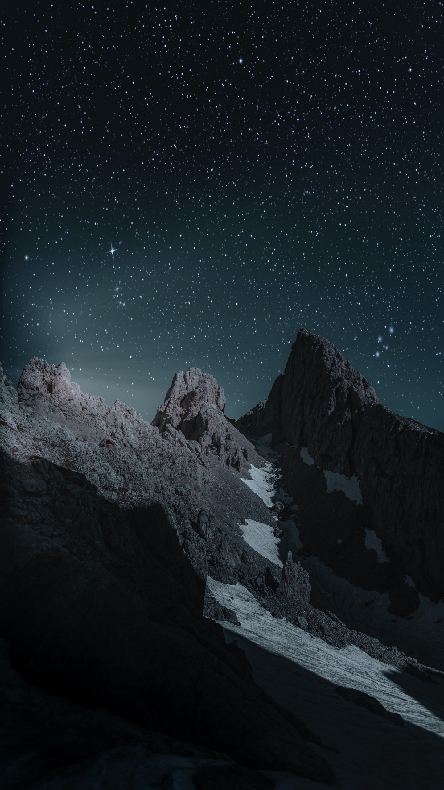 Nuit, Nature, Atmosphère, Paysage Naturel, Neige. Wallpaper in 1440x2560 Resolution