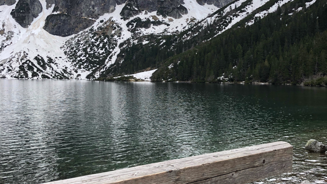 Ojo de Mar, Enterrado, Altos Tatras, Lago, Lago de Origen Glaciar. Wallpaper in 1366x768 Resolution