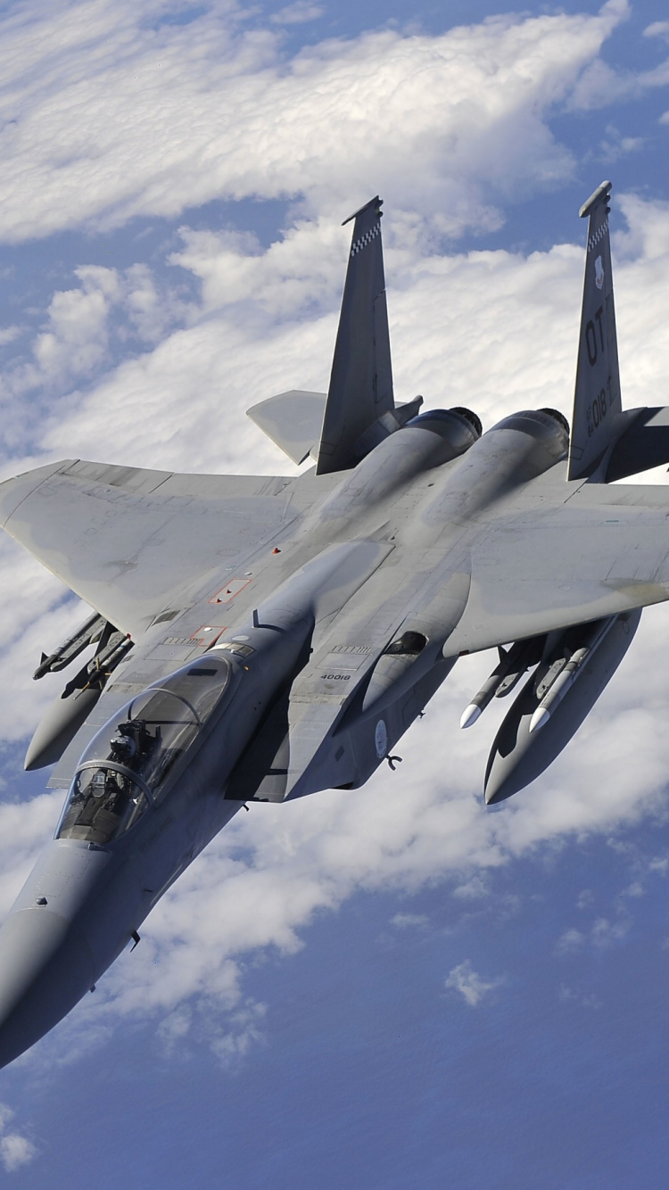 Gray Fighter Jet Flying in The Sky During Daytime. Wallpaper in 750x1334 Resolution