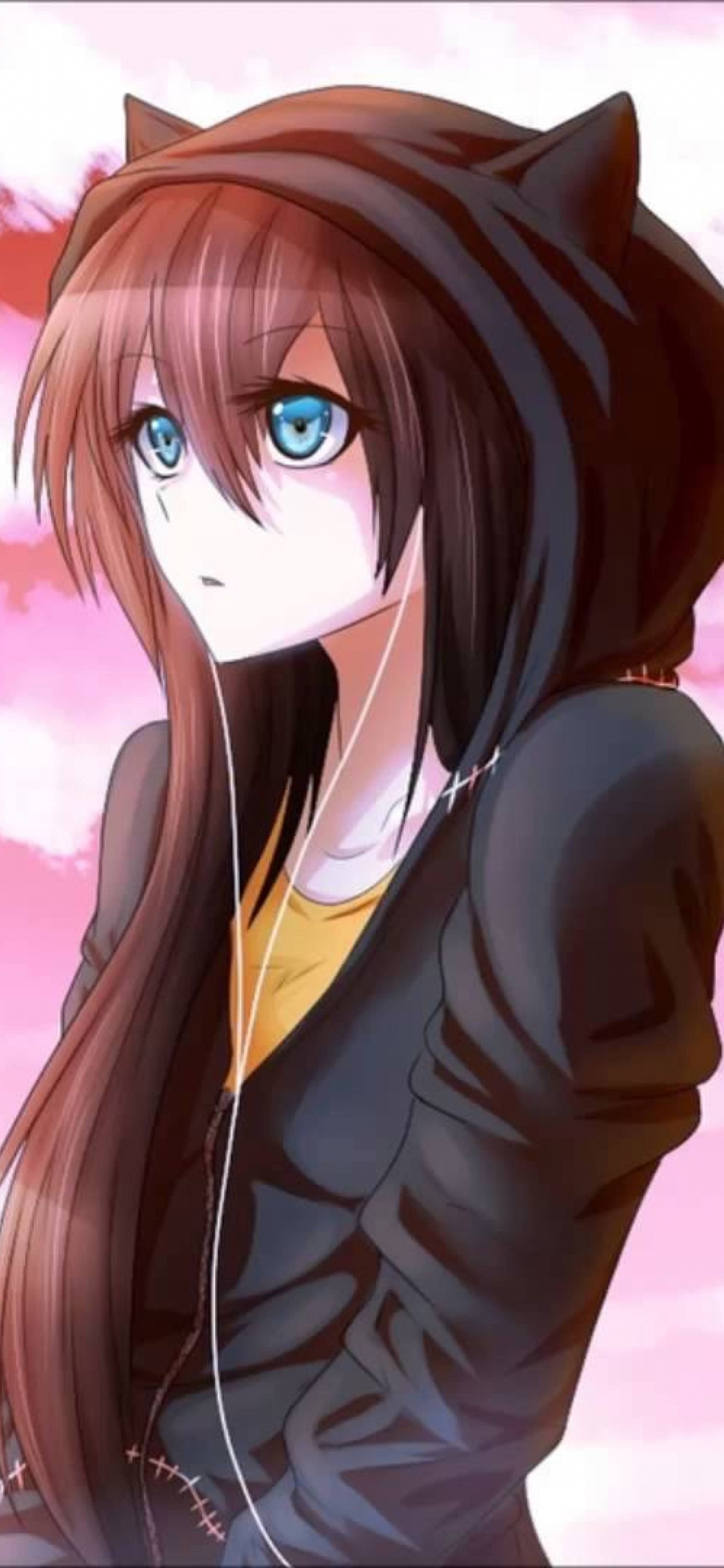 Personnage D'anime Masculin Aux Cheveux Bruns. Wallpaper in 1242x2688 Resolution