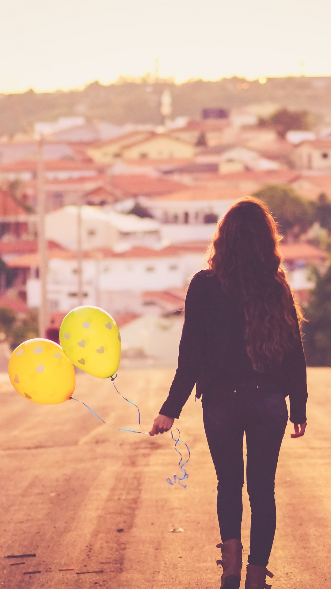 黄色的, 光, 背光, 阳光, 早上 壁纸 1080x1920 允许