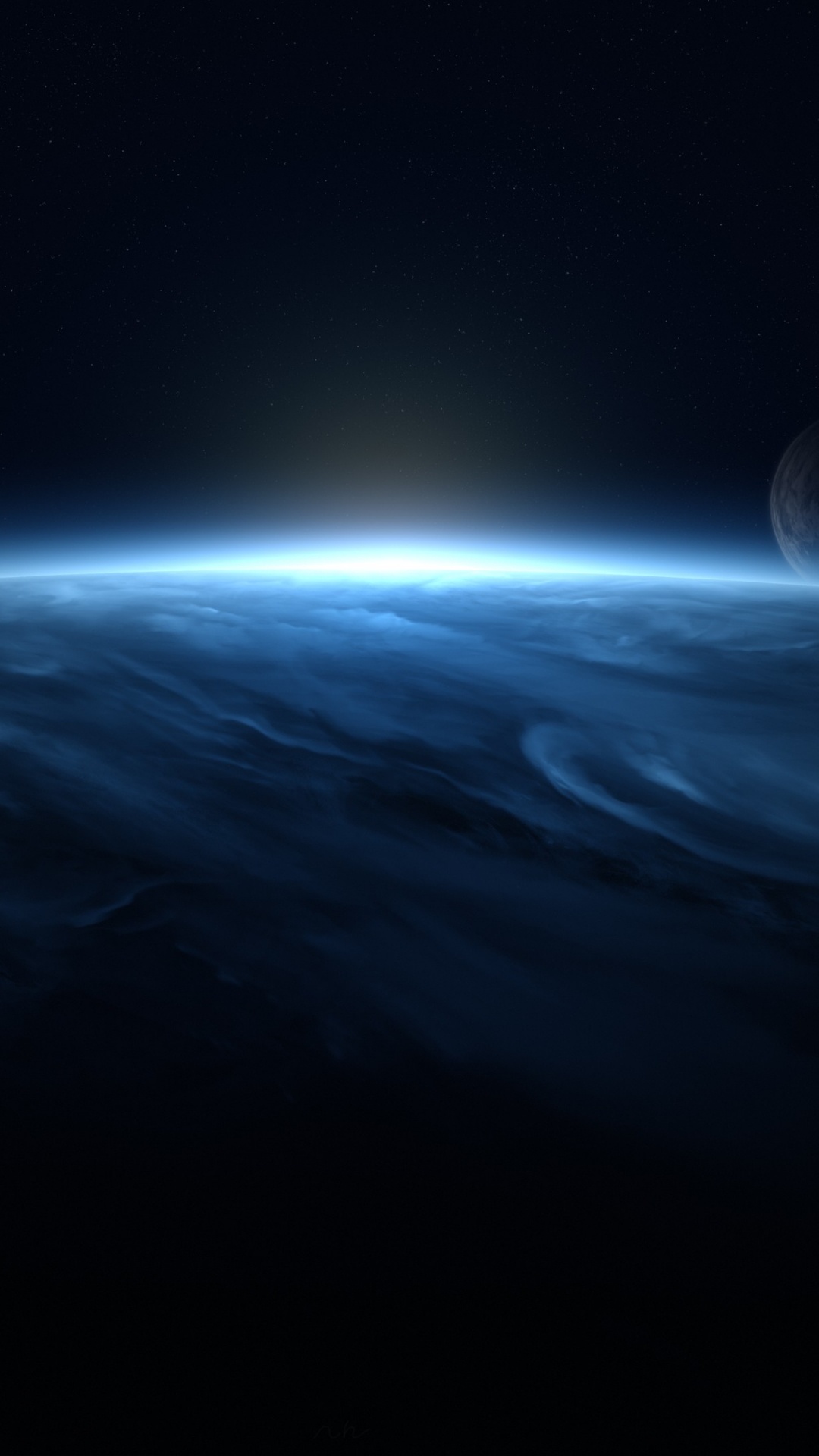 Blue and White Galaxy Illustration. Wallpaper in 1080x1920 Resolution