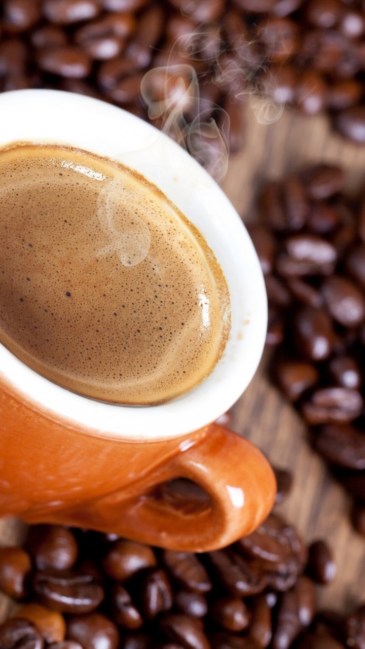 Brown Coffee in Brown Ceramic Mug. Wallpaper in 720x1280 Resolution