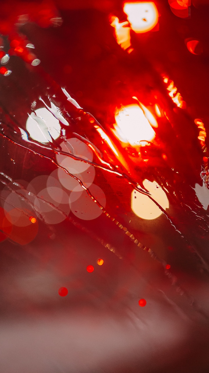 Eau, Bokeh, Red, Lumière, Graphique. Wallpaper in 720x1280 Resolution