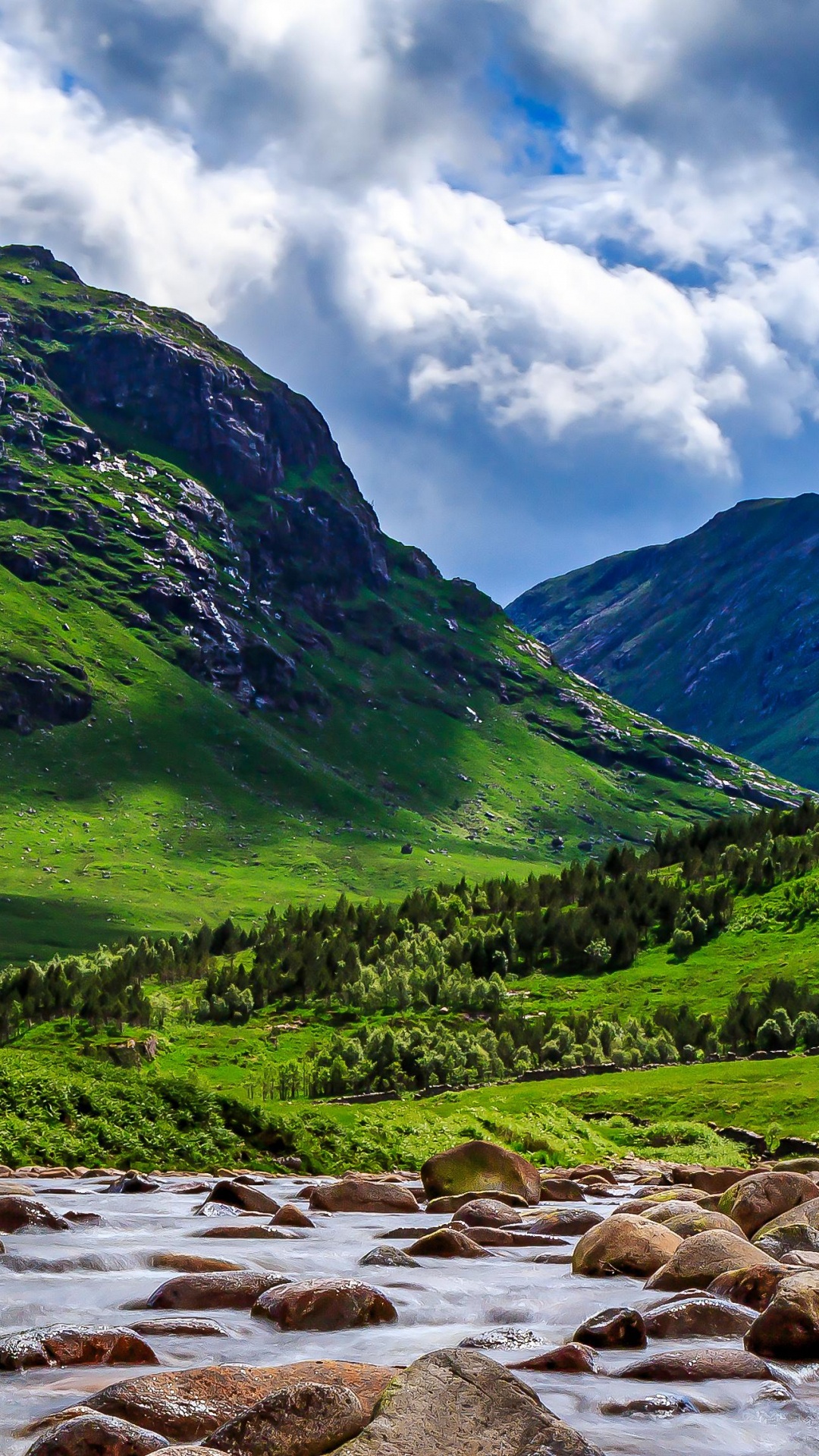 Highland, Water, Cloud, Mountain, Ecoregion. Wallpaper in 1080x1920 Resolution