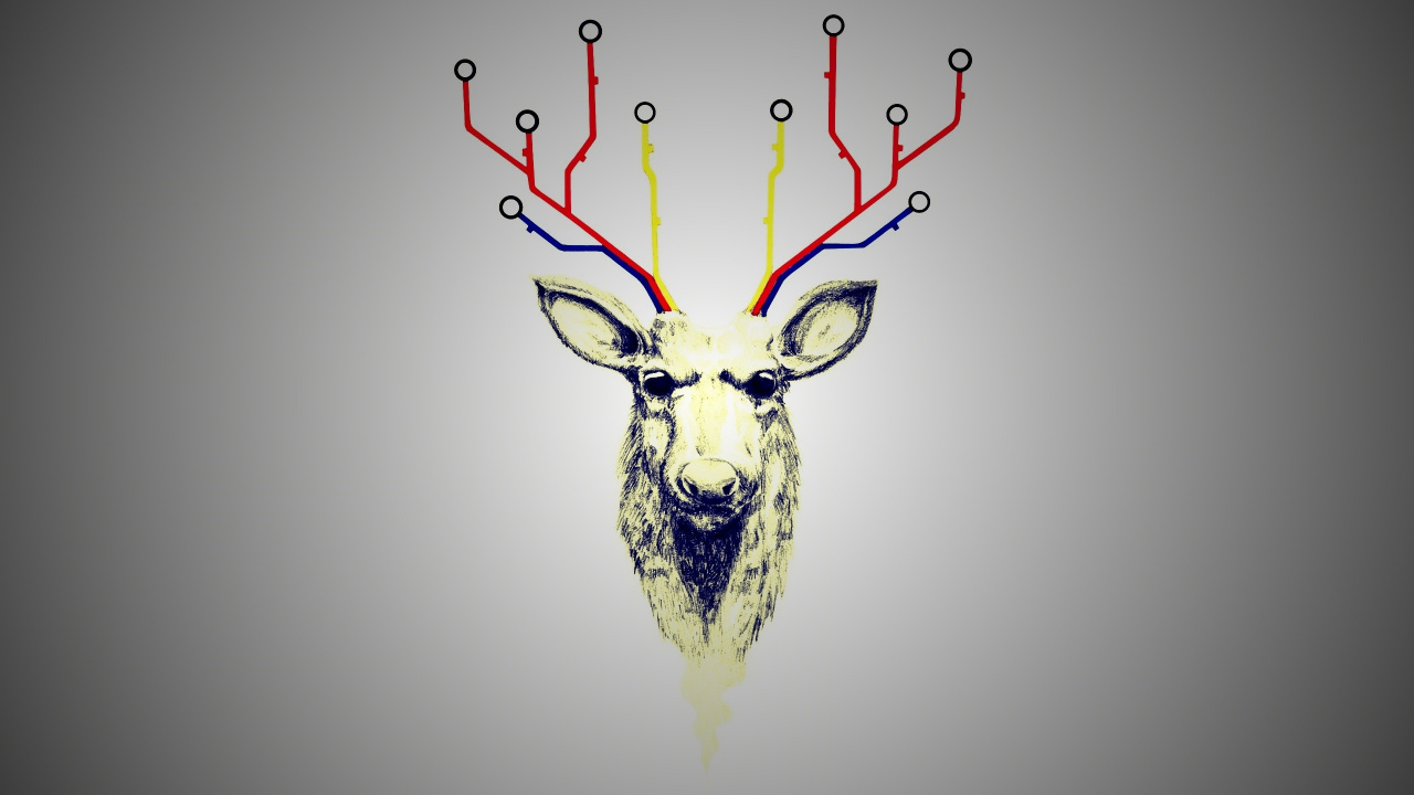 鹿角, 驯鹿, 图形设计, 喇叭 壁纸 1280x720 允许