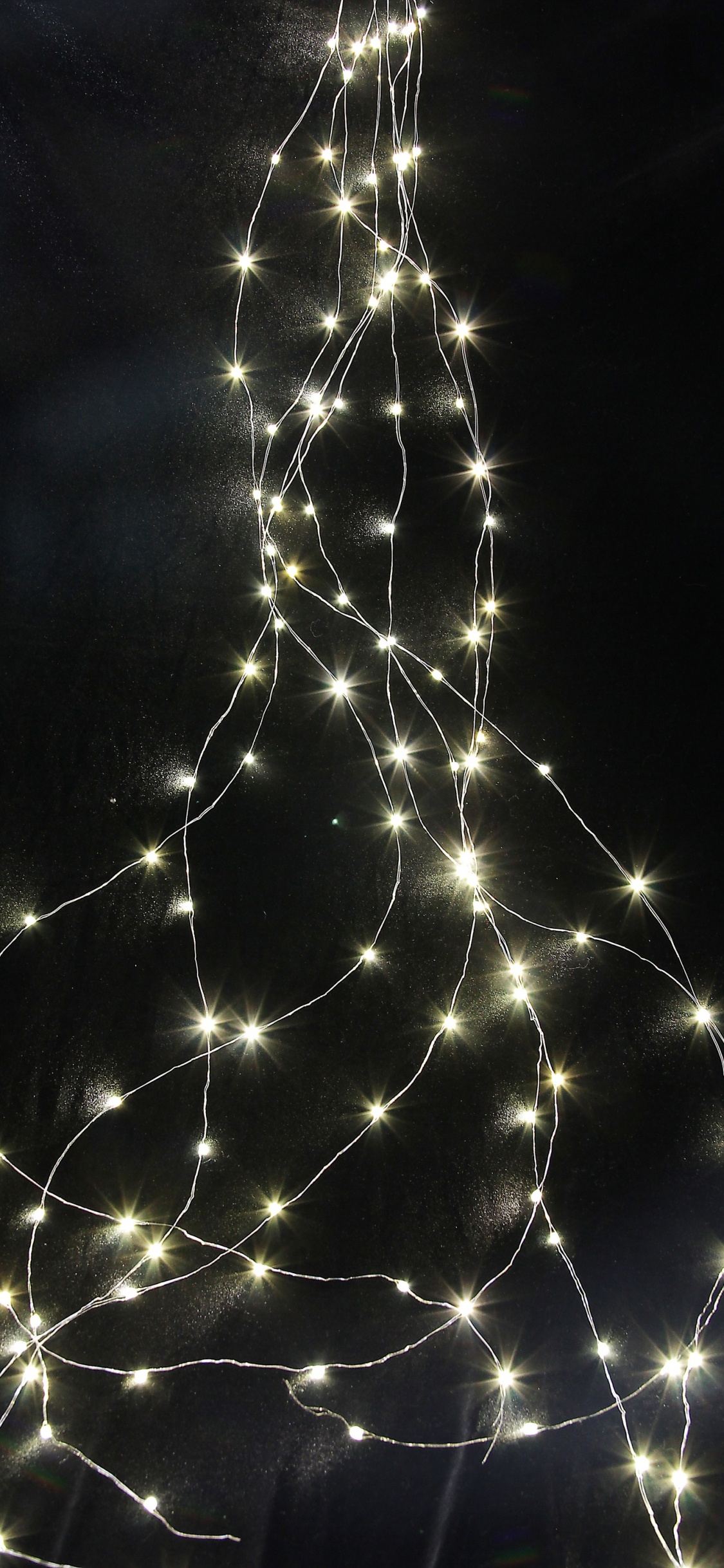 Garland, Light, Lighting, Darkness, Line. Wallpaper in 1125x2436 Resolution