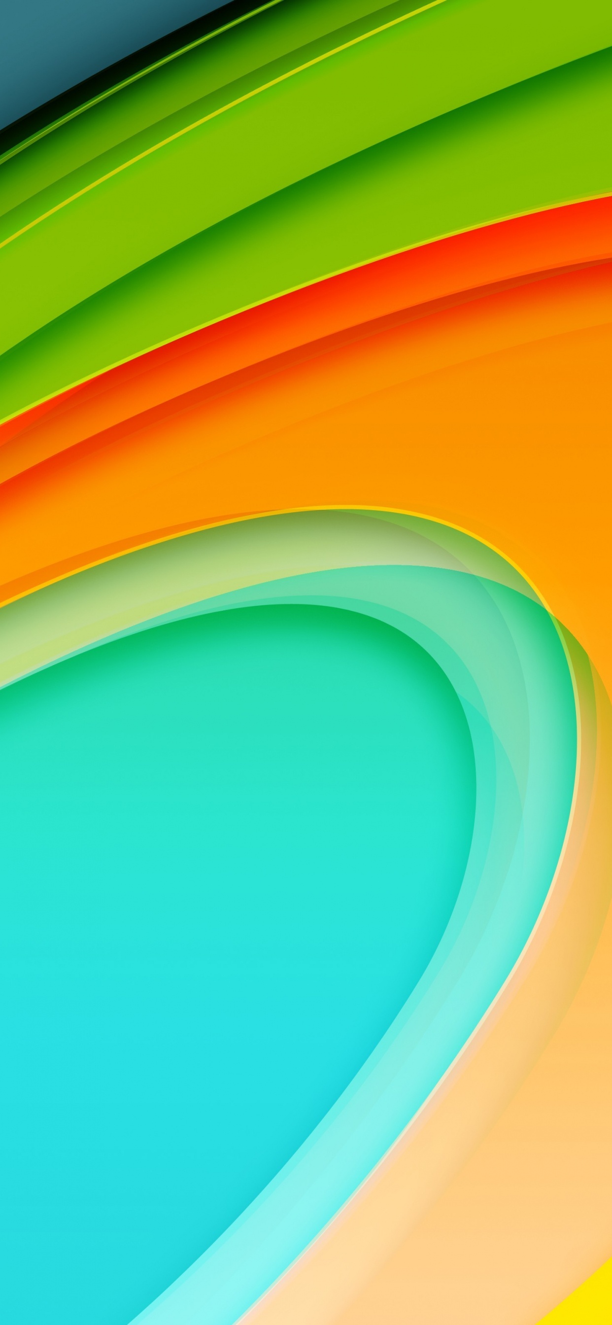 Blaue, Grüne Und Orange Runde Abbildung. Wallpaper in 1242x2688 Resolution