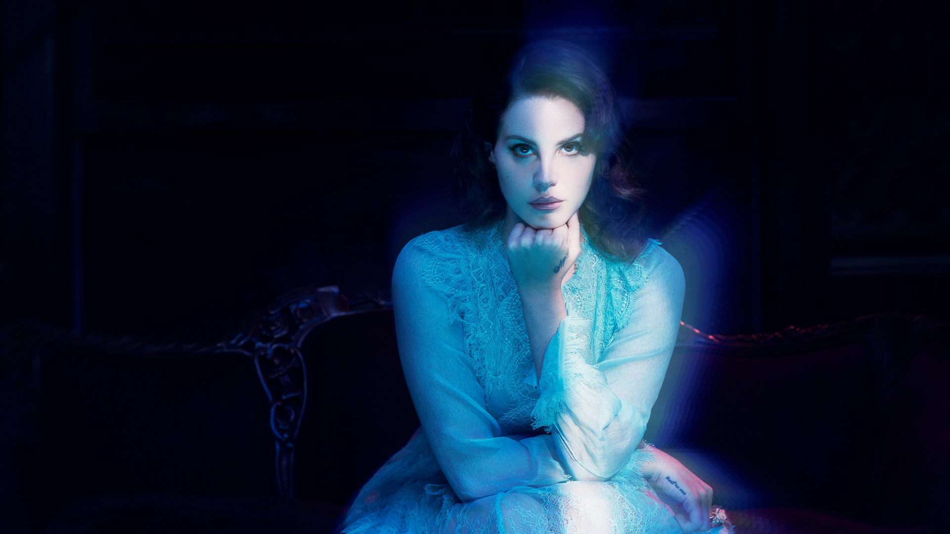 Lana Del Rey, Azul, Luz, Belleza, Rendimiento. Wallpaper in 1920x1080 Resolution