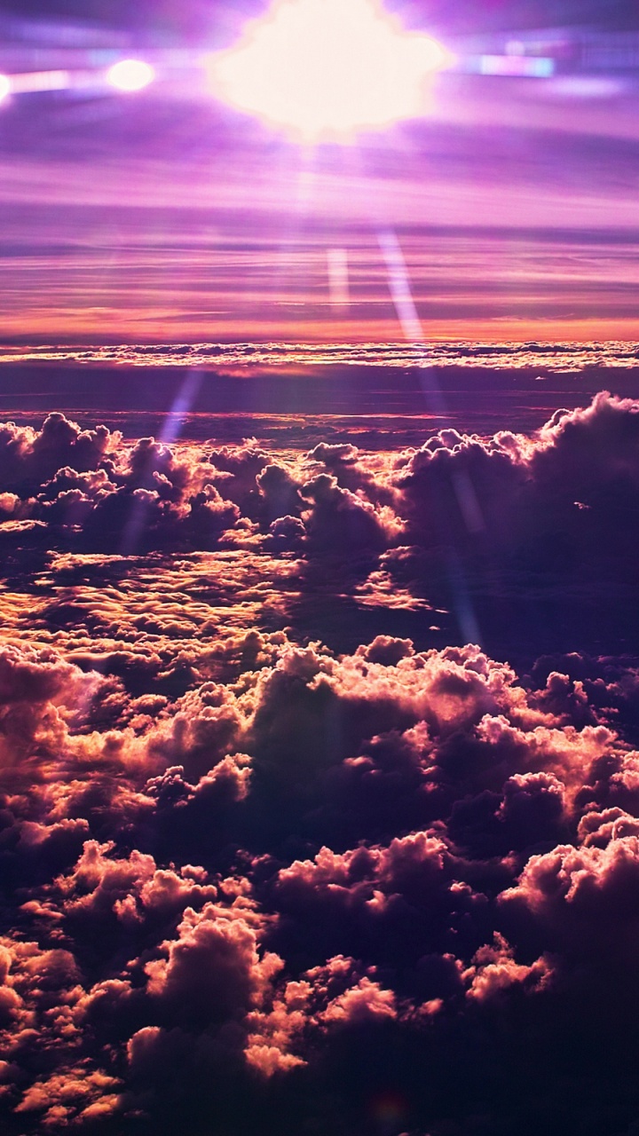 Clouds During Sunset Over The Sea. Wallpaper in 720x1280 Resolution