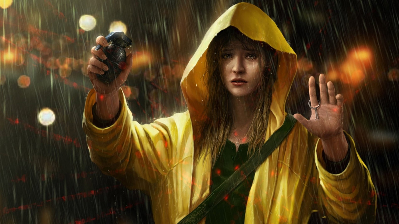 Film, Art, Pleurer, Dame, Cri. Wallpaper in 1366x768 Resolution