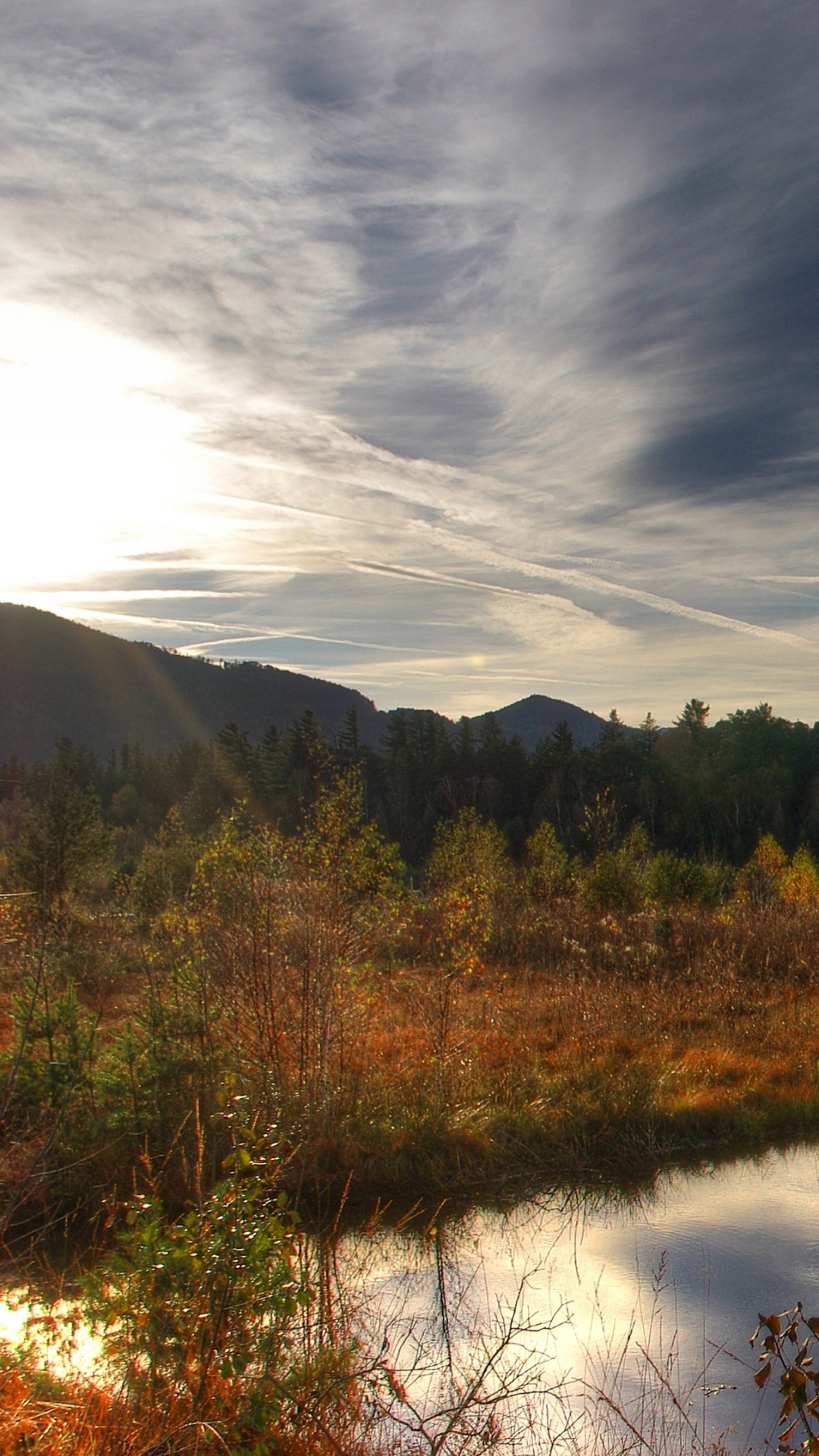 反射, 性质, 荒野, 气氛, 天空 壁纸 1080x1920 允许