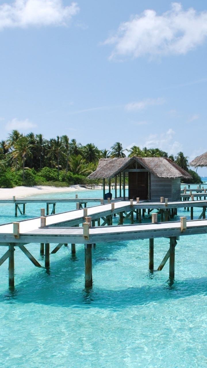 度假村, 度假, 热带地区, 泻湖, 休闲 壁纸 720x1280 允许