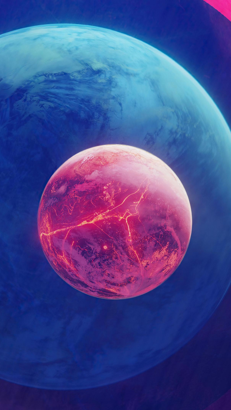 Raum, Planet, Mond, Natürliche Satellit, Farbigkeit. Wallpaper in 750x1334 Resolution