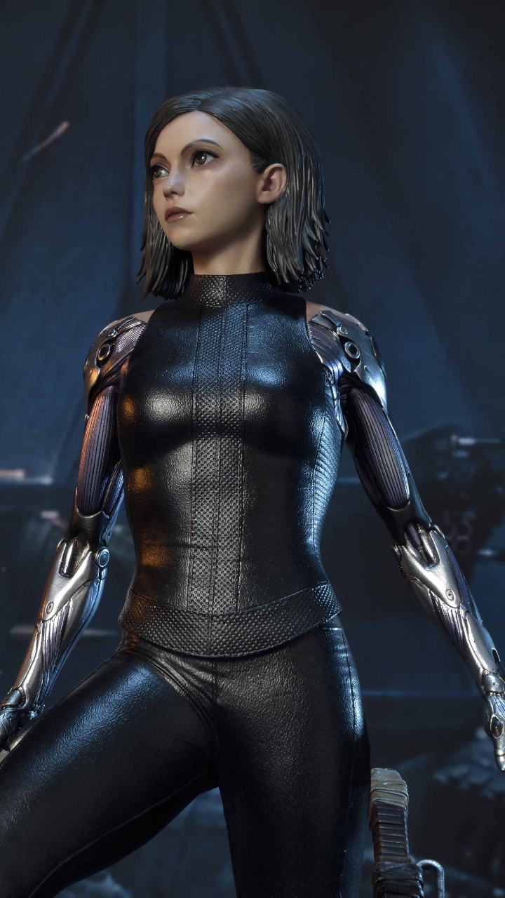 Woman in Black Leather Suit. Wallpaper in 720x1280 Resolution