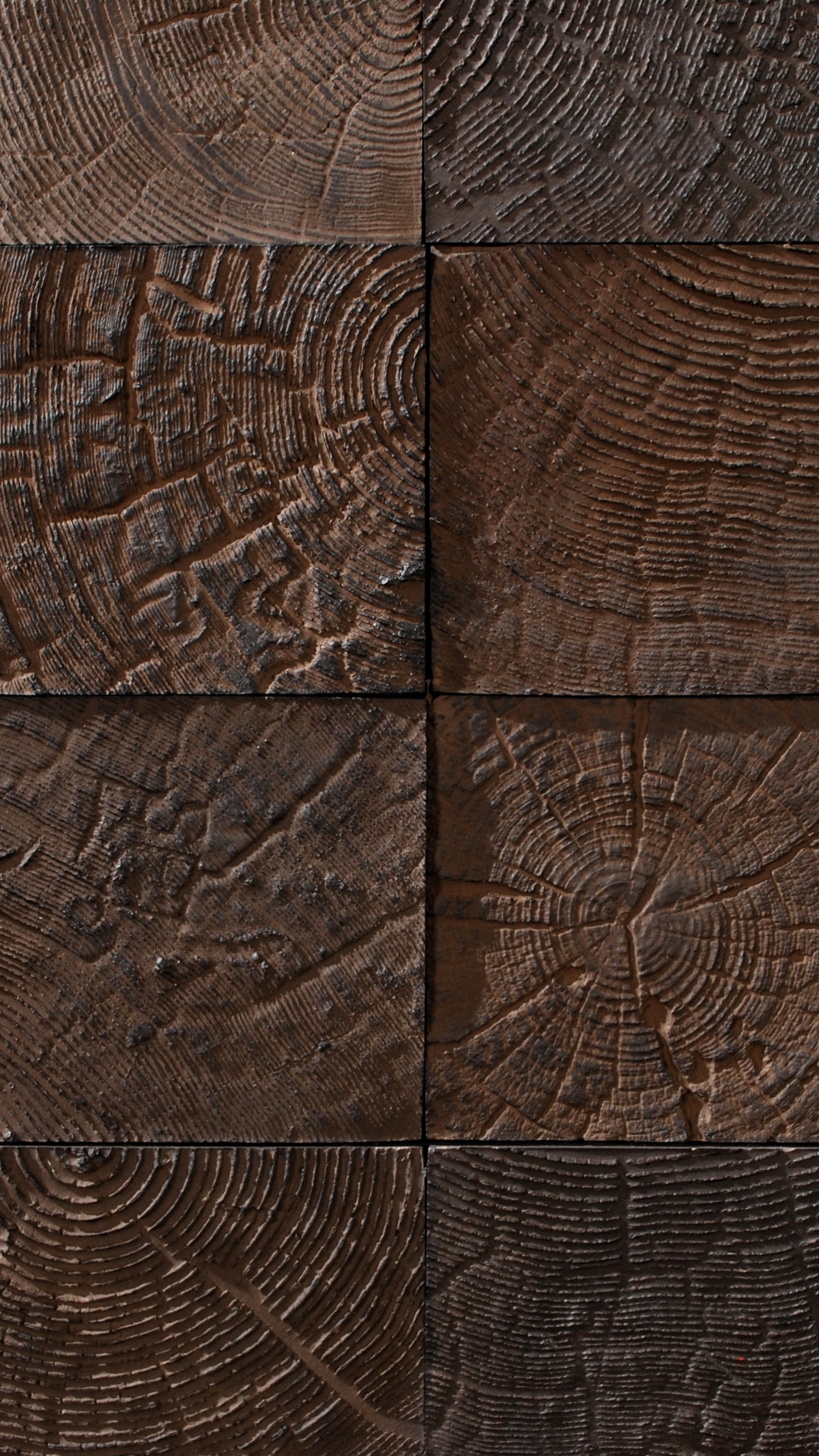 Mur de Briques Brunes et Noires. Wallpaper in 1440x2560 Resolution