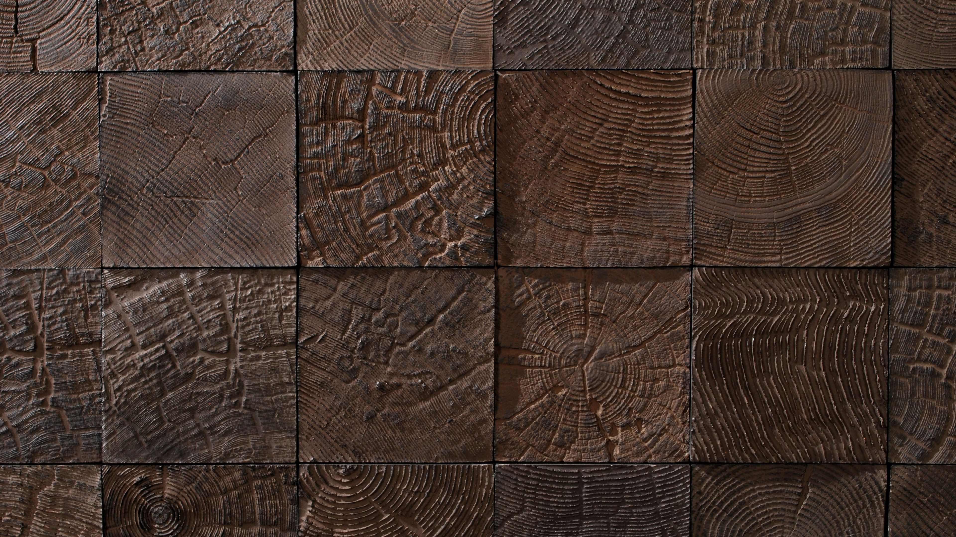 Mur de Briques Brunes et Noires. Wallpaper in 3840x2160 Resolution