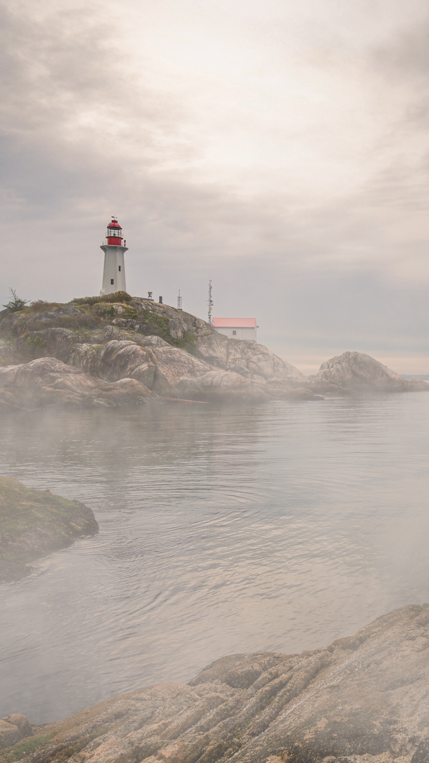 Mer, Beacon, Côte, Eau, Télégramme. Wallpaper in 1440x2560 Resolution