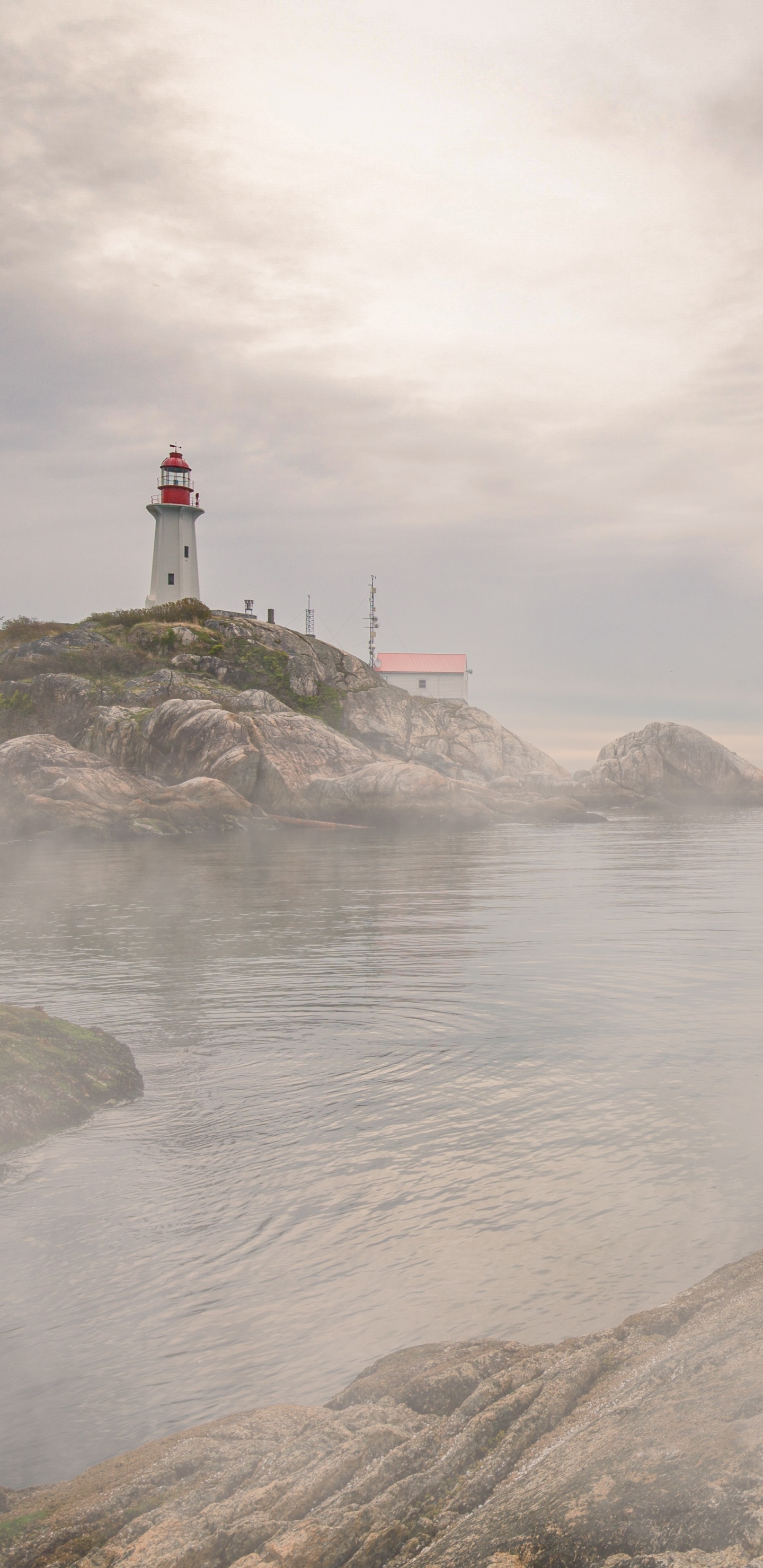 Mer, Beacon, Côte, Eau, Télégramme. Wallpaper in 1440x2960 Resolution