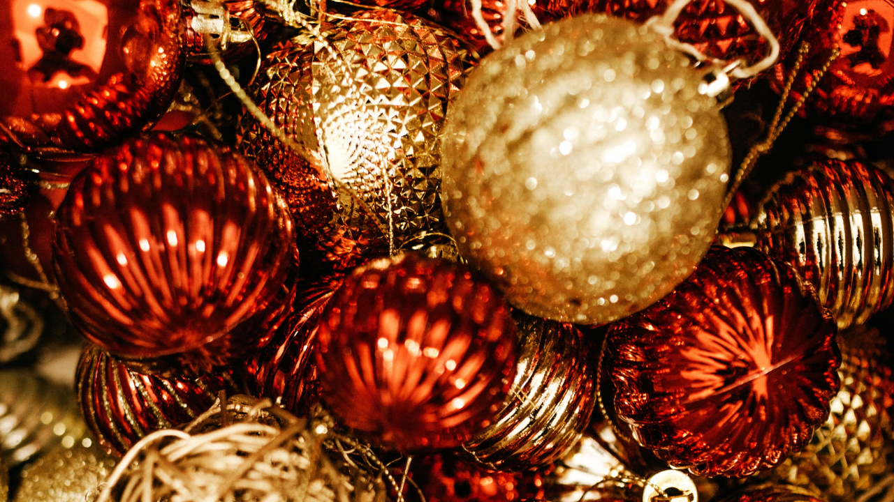 圣诞节那天, 圣诞树, 圣诞节的装饰品, 装饰品, 圣诞前夕 壁纸 1280x720 允许