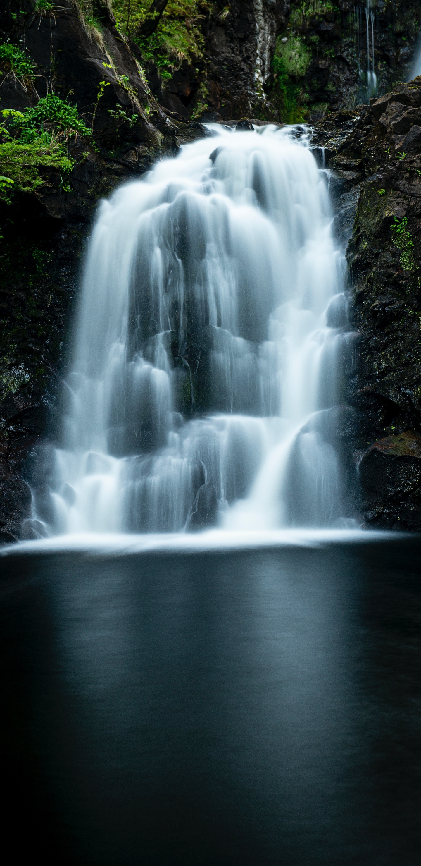 Waterfall, Body of Water, Water Resources, Natural Landscape, Nature. Wallpaper in 1440x2960 Resolution