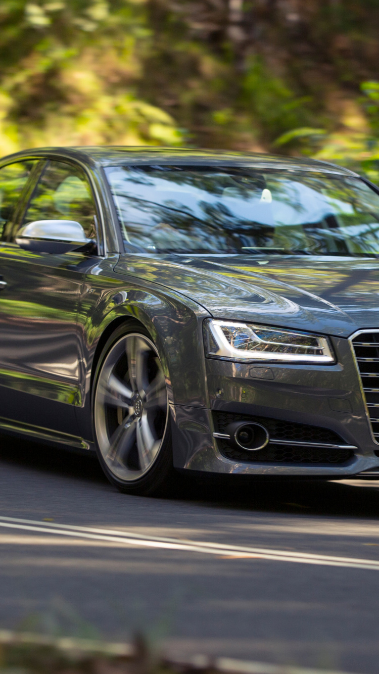 Black Audi Sedan on Road During Daytime. Wallpaper in 750x1334 Resolution