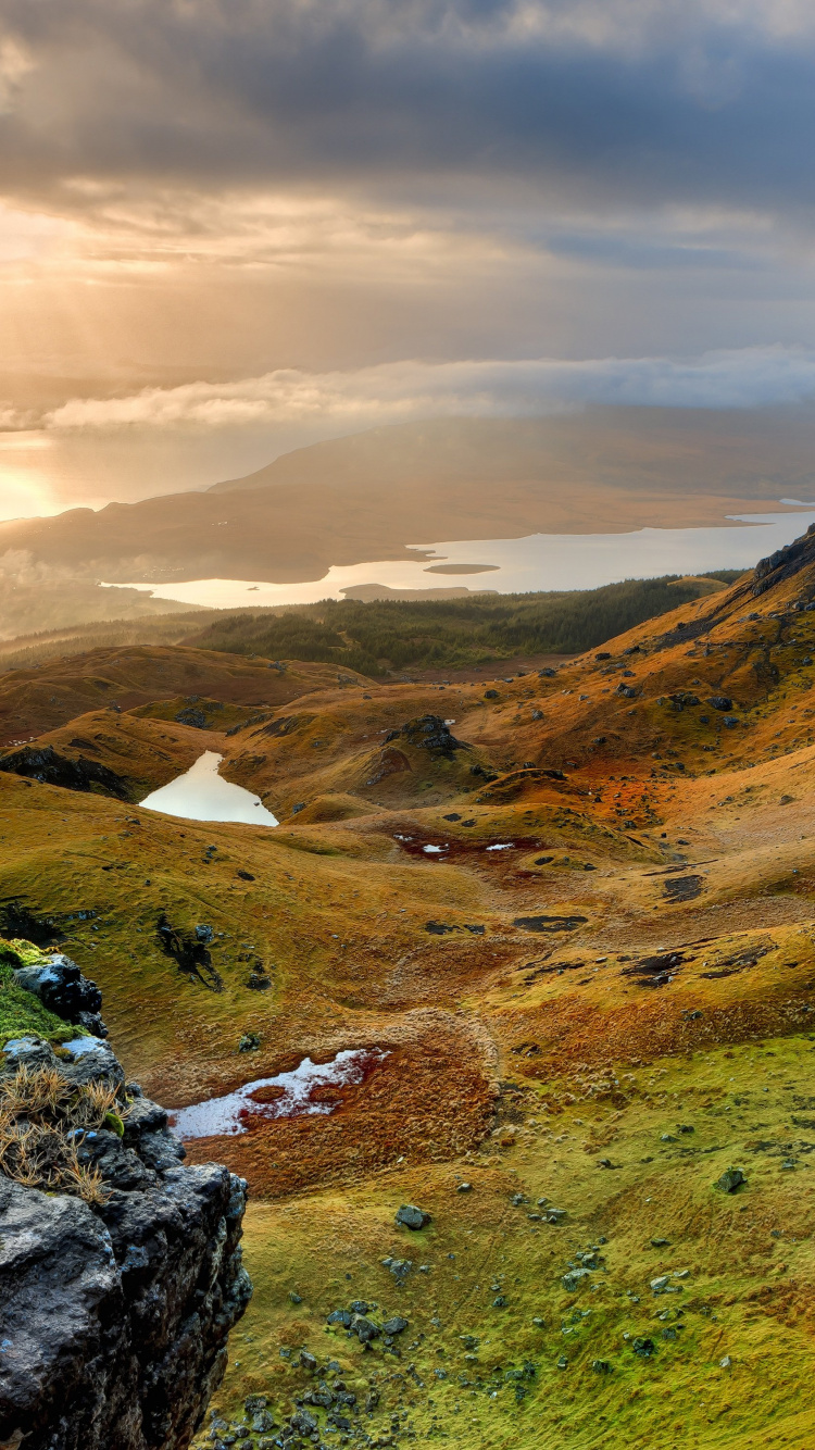 Storr, Quiraing, 旅行, 自然景观, 阳光 壁纸 750x1334 允许