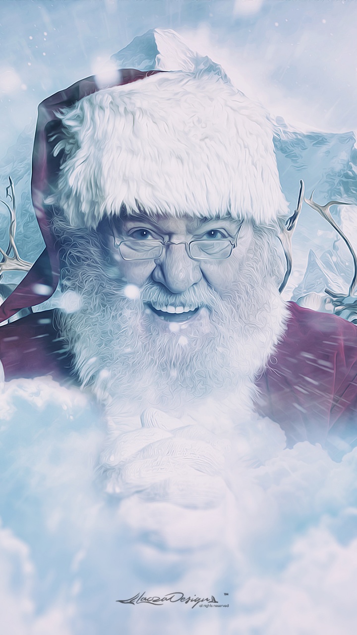 Le Jour De Noël, Ded Moroz, Santa Claus, Aquarelle Peinture, Art. Wallpaper in 720x1280 Resolution